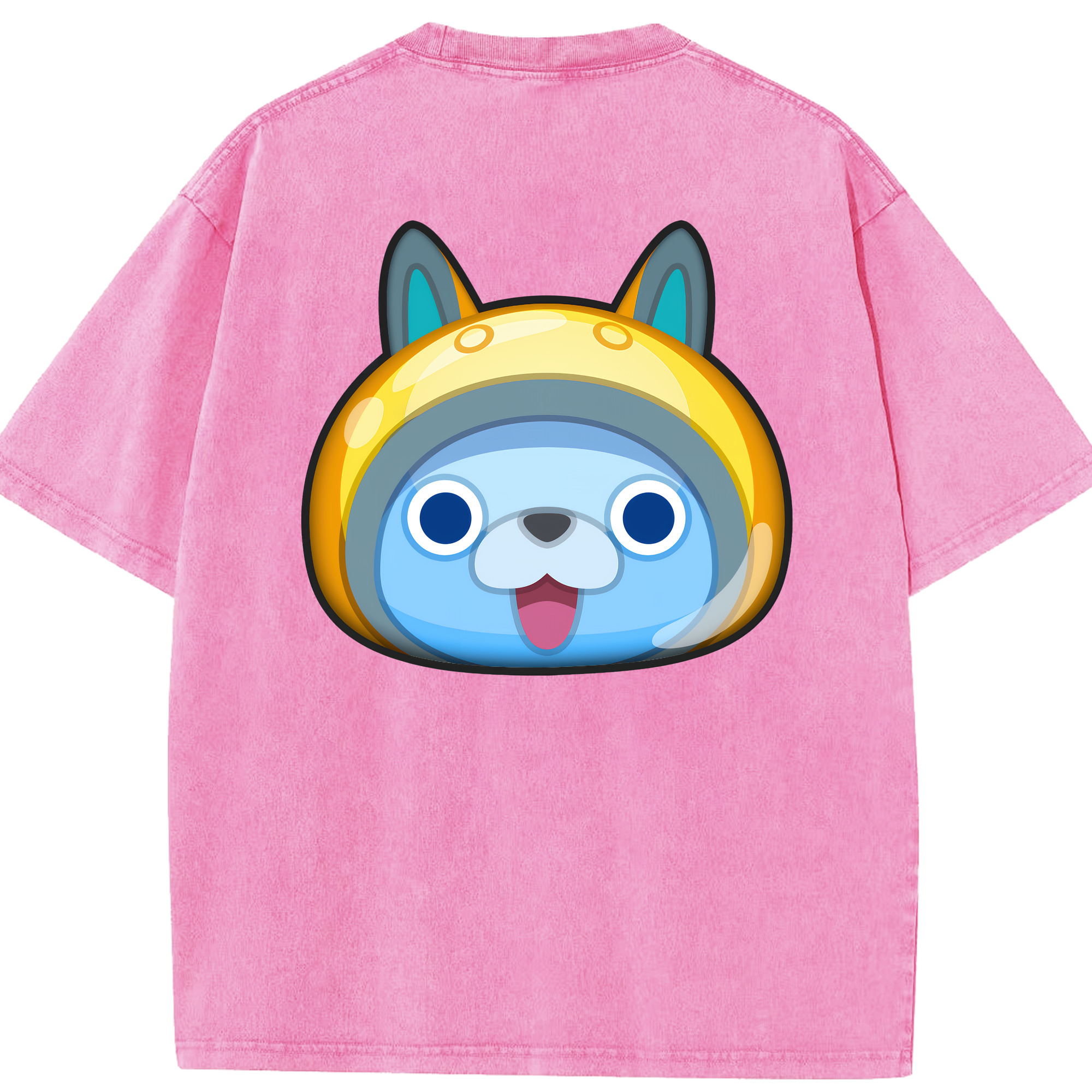 （画像用） 妖怪ウォッチ Yo-kai Watch 綿100% ヴィンテージ風 半袖Tシャツ（背面プリント）